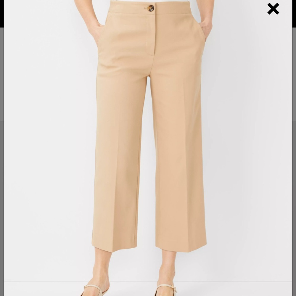 Women's Ann Taylor Lavender Cropped Pants Curvy Fit - size 14